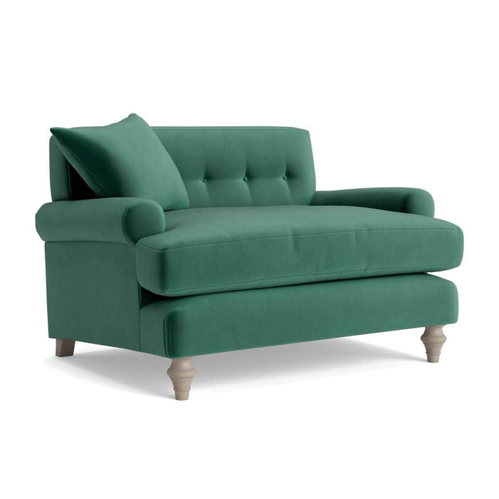 Visby Loveseat â€“ Evergreen Opulent Cotton Velvet