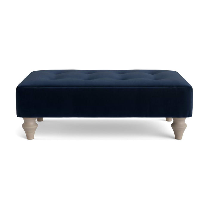 Visby Ottoman â€“ Navy Opulent Cotton Velvet