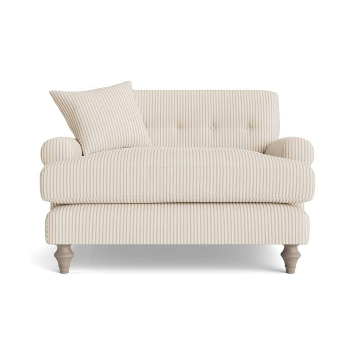 Visby Loveseat â€“ Soft Eau De Nil Cotton Stripe