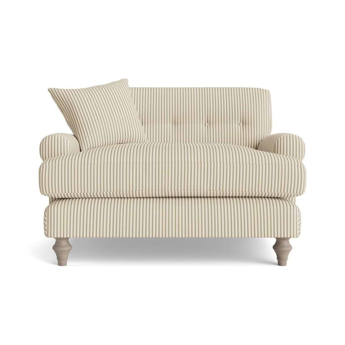 Visby Loveseat â€“ Eucalyptus Cotton Stripe