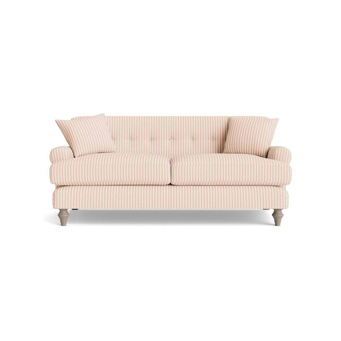 Visby Two Seater Sofa Peony Wide Cotton Stripe