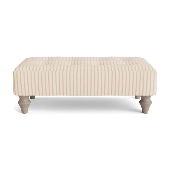 Visby Ottoman Warm Sand Wide Cotton Stripe