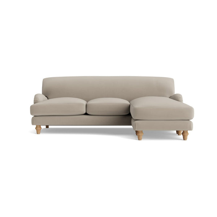 Reine Chaise Right Hand Facing Sofa ƒ¢¢‚¬¢€œ Soft Grey Opulent Cotton Velvet