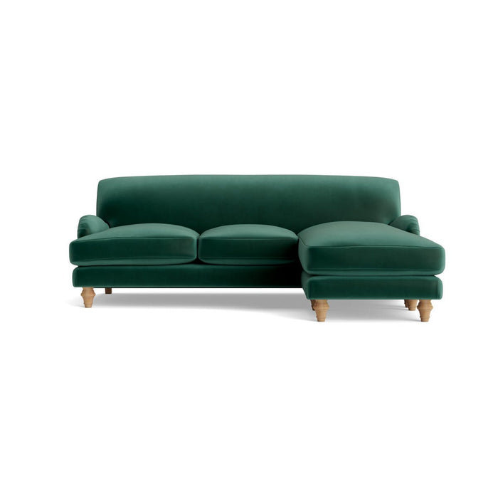 Reine Chaise Right Hand Facing Sofa ƒ¢¢‚¬¢€œ Evergreen Opulent Cotton Velvet