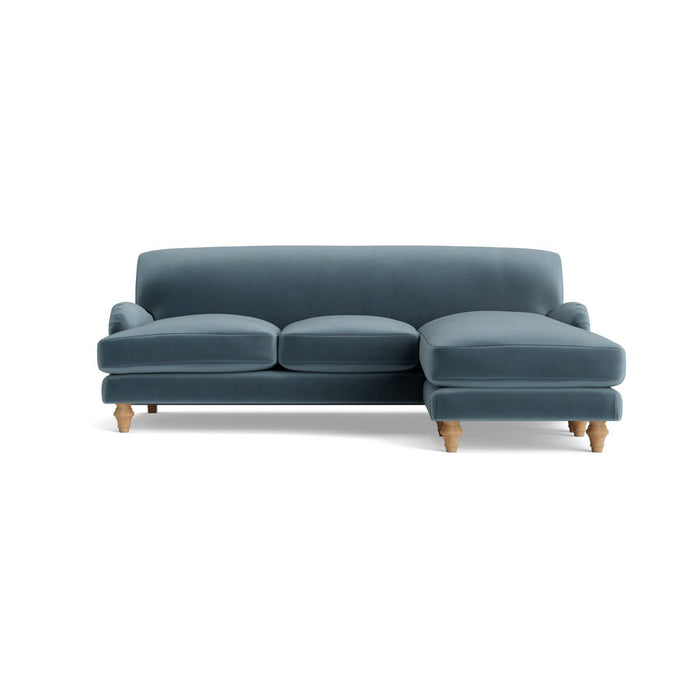 Reine Chaise Right Hand Facing Sofa Ã¢â‚¬â€œ Ocean Opulent Cotton Velvet