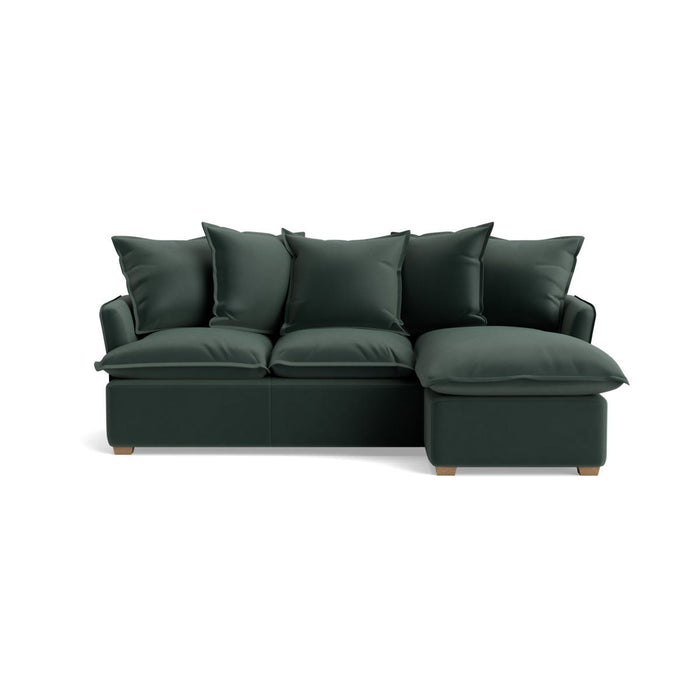 Umea Chaise Right Hand Facing Sofa - Agave Opulent Cotton Velvet