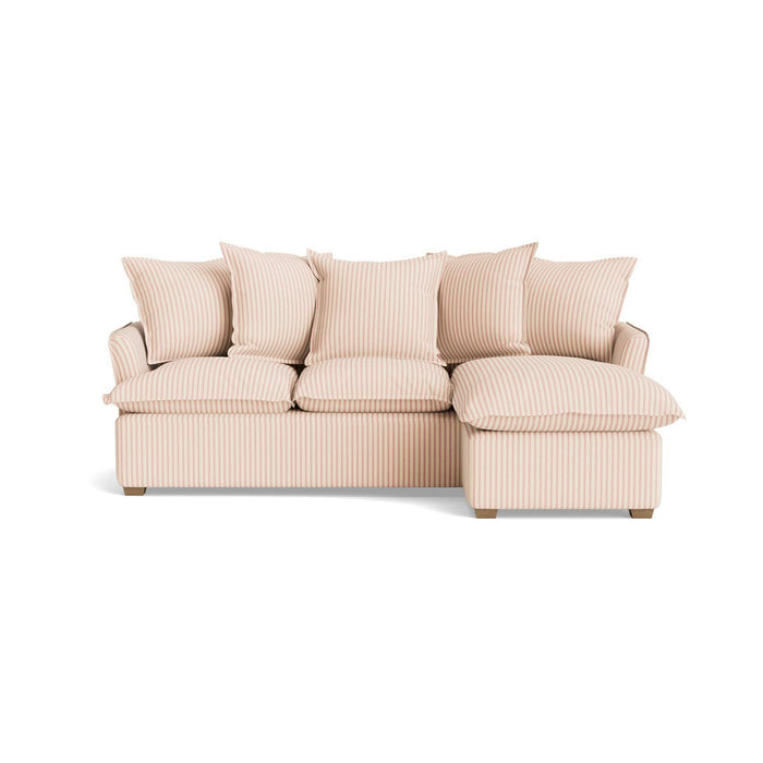 Umea Chaise Right Hand Facing Sofa - Peony Wide Cotton Stripe
