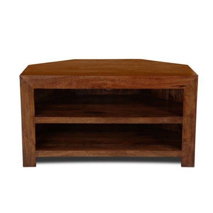 Dakota 100cm 2 Shelf Corner TV Unit - In Stock