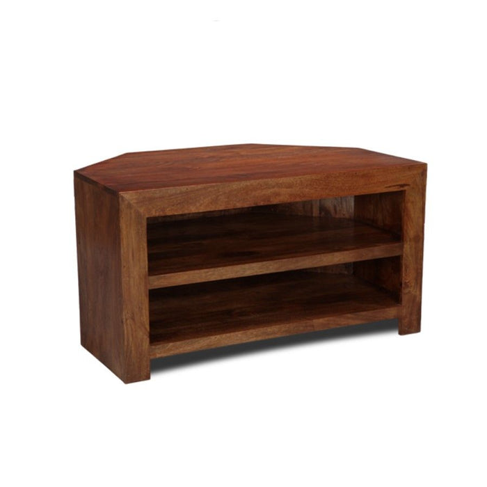 Dakota 100cm 2 Shelf Corner TV Unit - In Stock