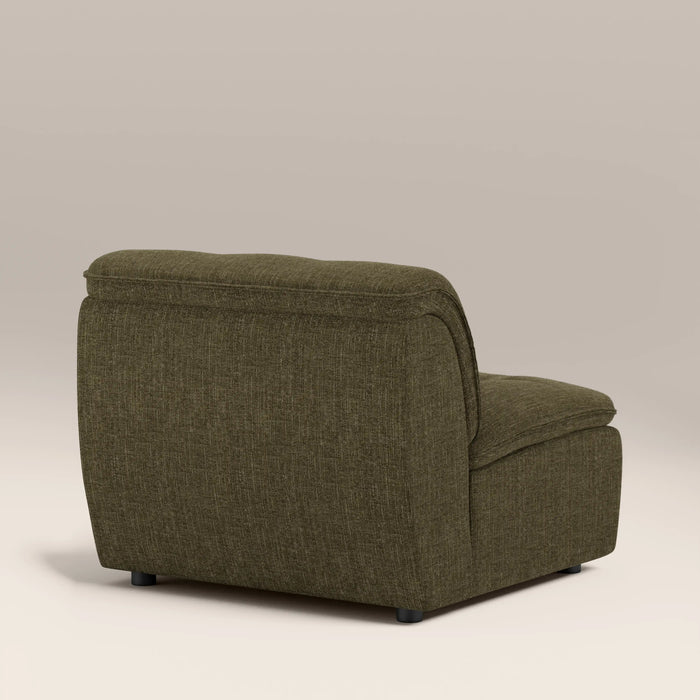 Bamba Armless Module Section | Olive Green Velvet Chenille