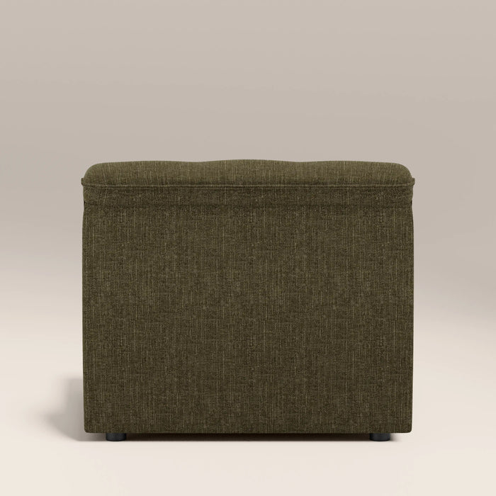 Bamba Armless Module Section | Olive Green Velvet Chenille