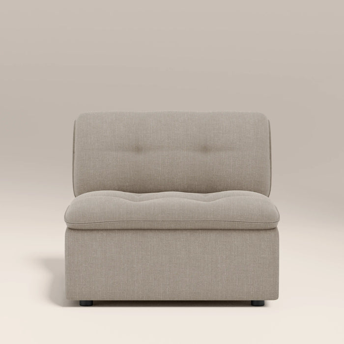 Bamba Armless Module Section | Pebble Grey Velvet Chenille