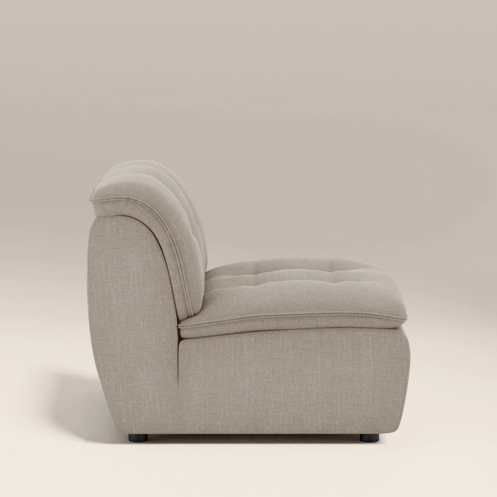 Bamba Armless Module Section | Pebble Grey Velvet Chenille