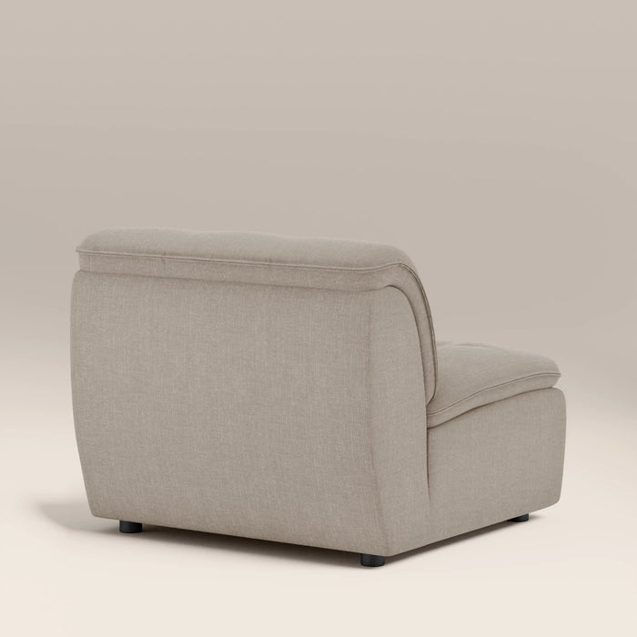 Bamba Armless Module Section Pebble Grey Velvet Chenille