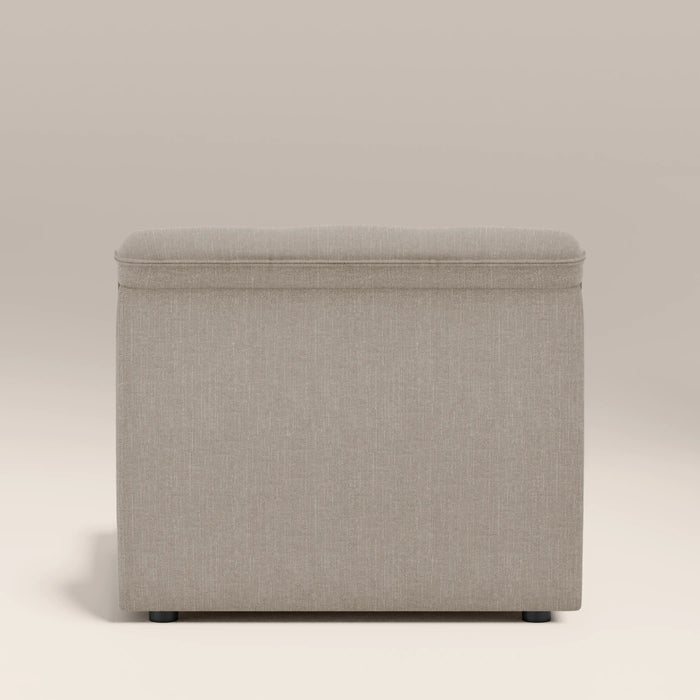 Bamba Armless Module Section Pebble Grey Velvet Chenille