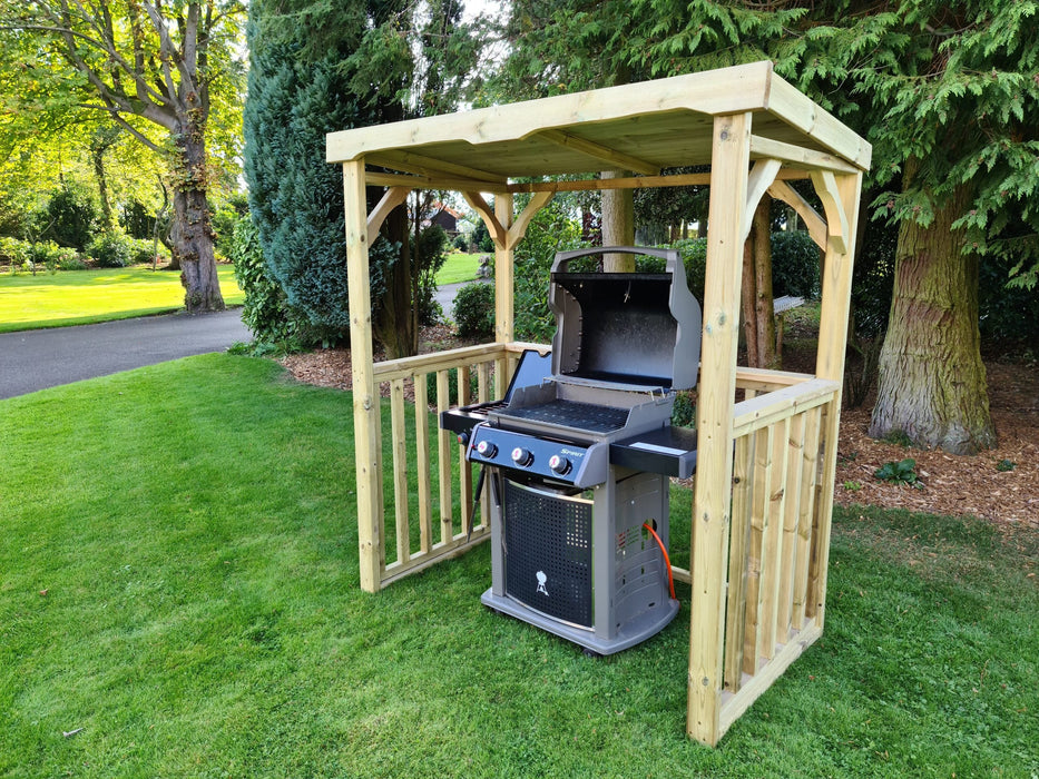 The Emily BBQ Shelter Heavy Duty Premium Redwood Outdoor Shelter