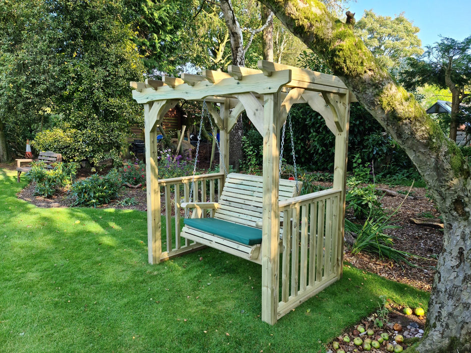 Ophelia Wooden Premium 2-Seater Ergonomic Outdoor Swing Seat