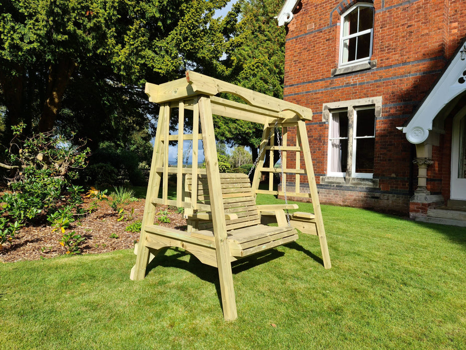 Cottage Garden Swing 2-Seater Open Roof Hammock Swing