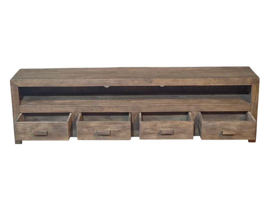 Cuba Mango Natural 200cm 4 Drawer TV Unit - Due 16th September