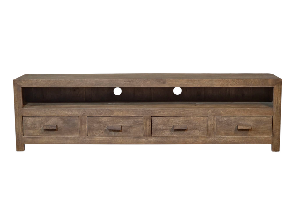 Cuba Mango Natural 200cm 4 Drawer TV Unit - Due 16th September