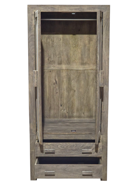 Cuba Mango - Natural - Double Wardrobe - In Stock