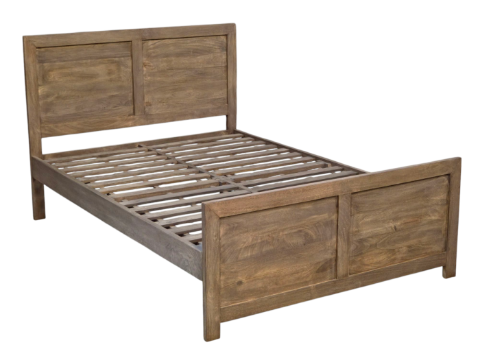 Cuba Mango Wood Natural Bed Frame 3 Sizes - In Stock