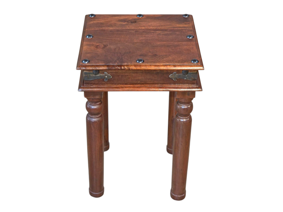 Jali Mango - Honey - Lamp Table - In Stock