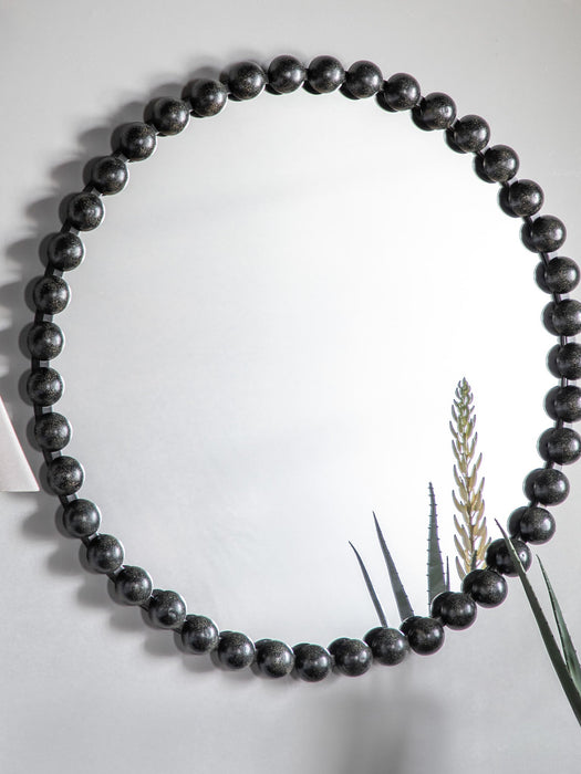 Bellagio Black Bobble Round Mirror