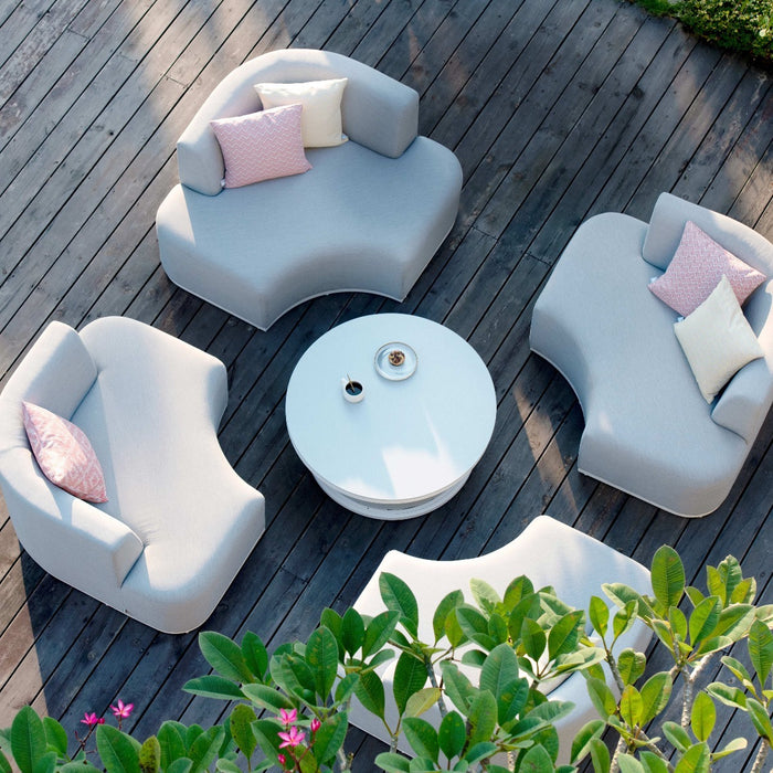 Outdoor Fabric Snug Lifestyle Suite with Rising Table