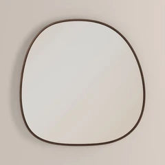 Ferne Asymmetrical Wall Mirror, 80 cm | Walnut