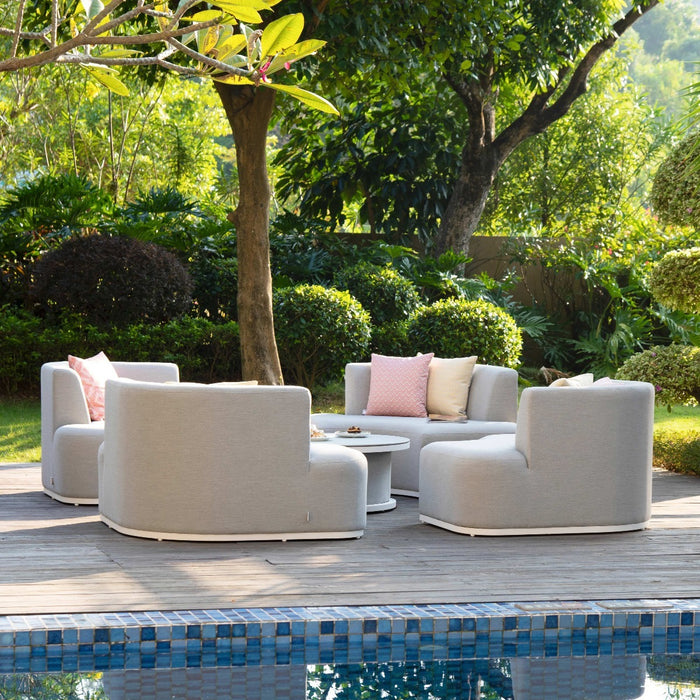 Outdoor Fabric Snug Lifestyle Suite with Rising Table