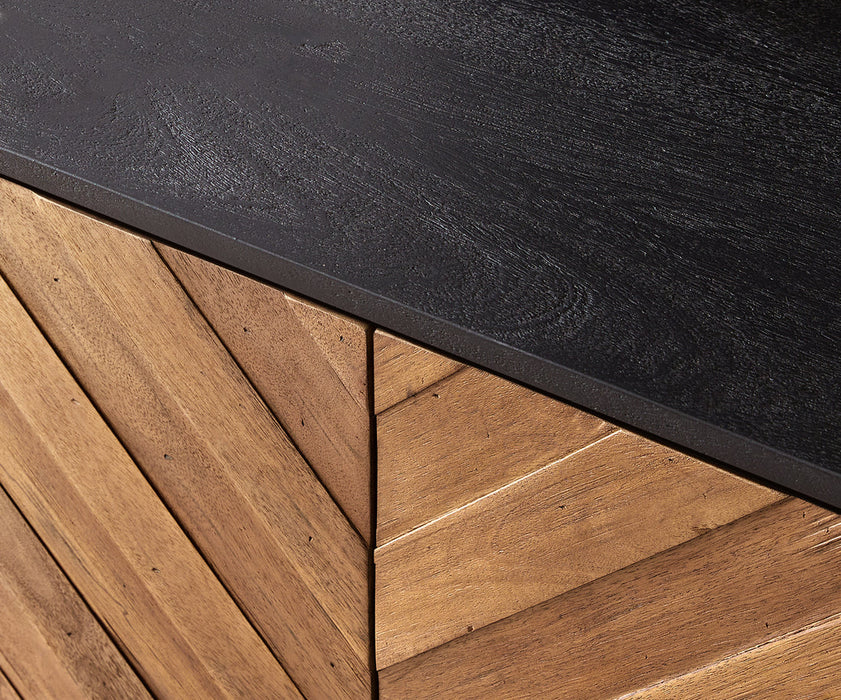 TV Stand Famke 145cm Mango Wood 3 Doors