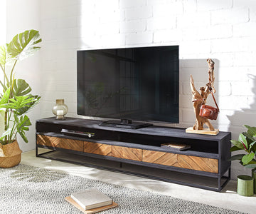 TV Stand Famke 200cm With Drawers Mango Wood