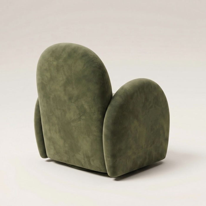 Green Velvet Easy Swivel Chair - In stock