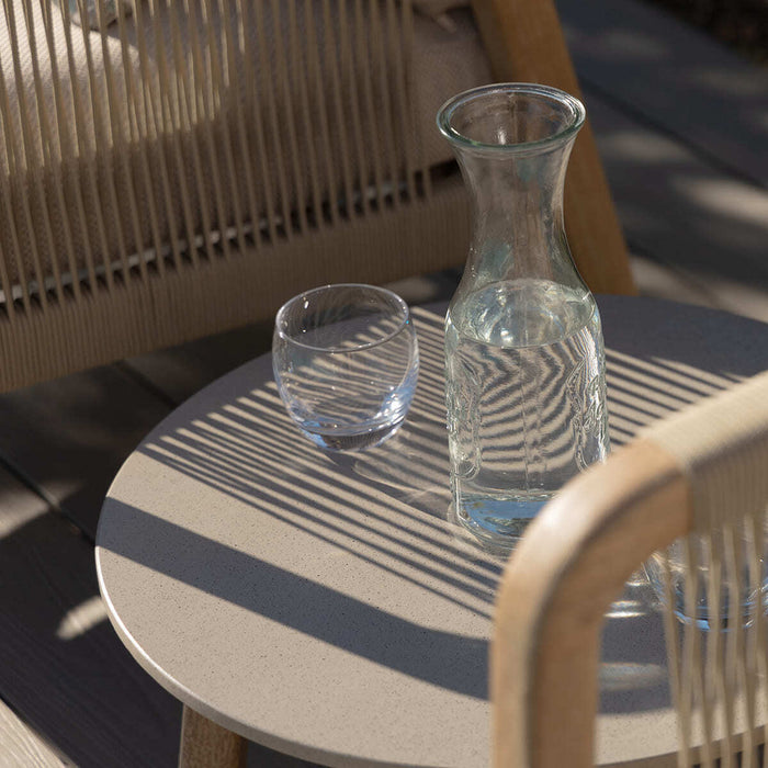 Martinique Rope Weave Lounge Set with Round Coffee Table