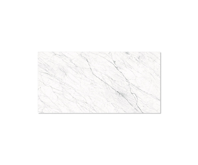 Dining Table Aurora 200cm Ceramic Statuarietto White V-Frame Black