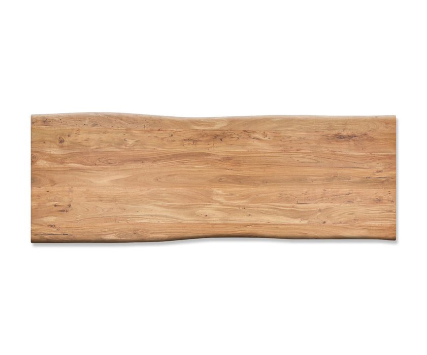 Dining Table Olympus Live Edge 280cm Acacia Wood Natural Square Frame Steel 55mm Top
