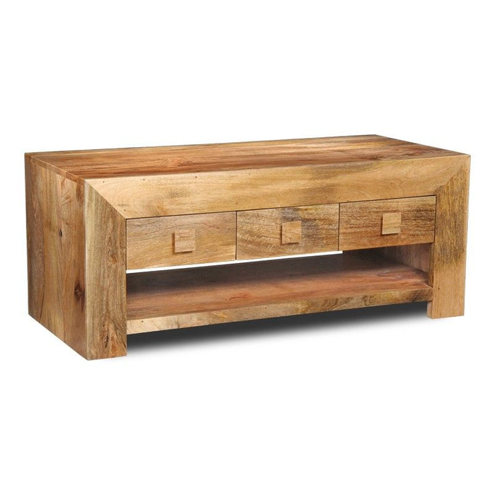 Light Dakota 110cm 6 Drawer Coffee Table - In Stock