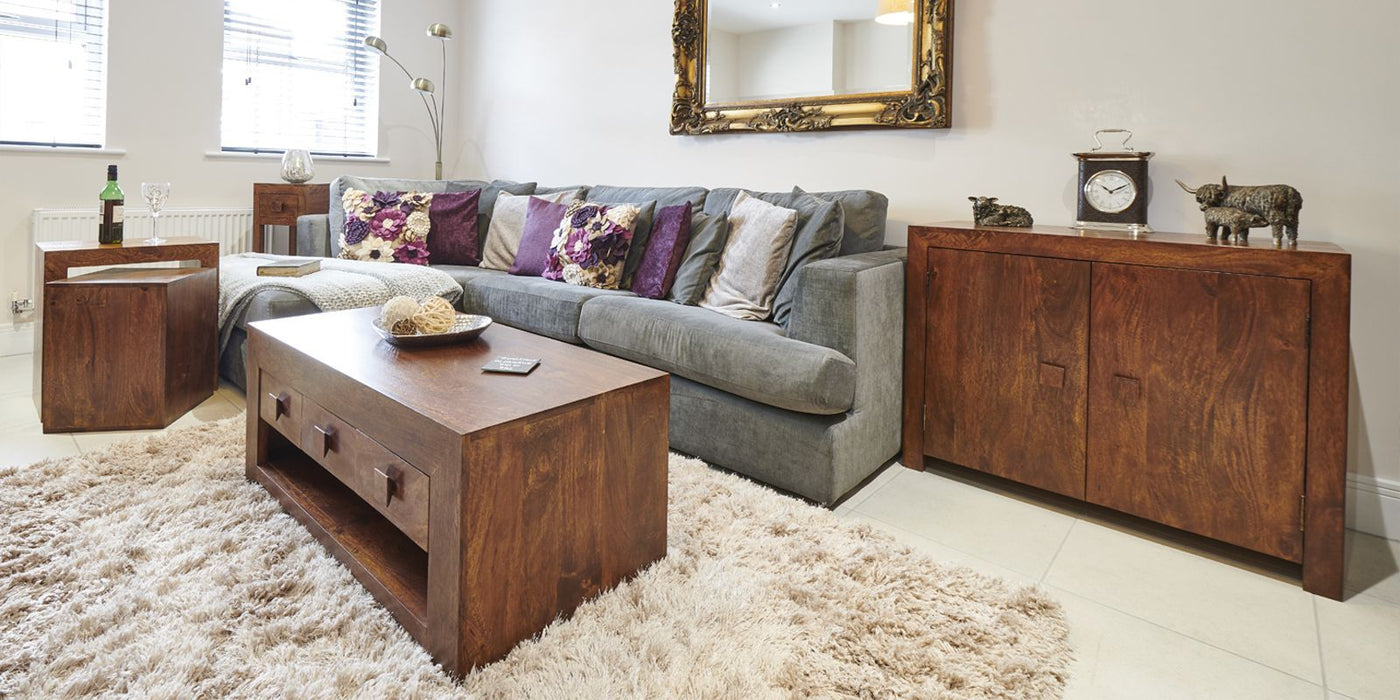 Dakota 110cm 6 Drawer Coffee Table - In Stock