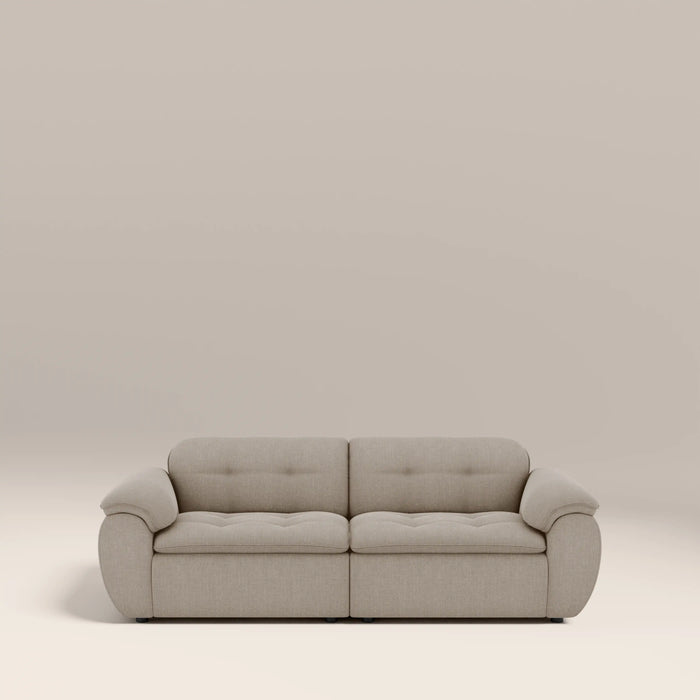 Bamba 2 Seater Sofa | Pebble Grey Velvet Chenille