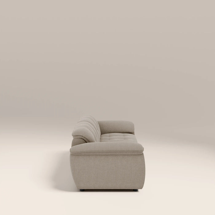 Bamba 2 Seater Sofa | Pebble Grey Velvet Chenille