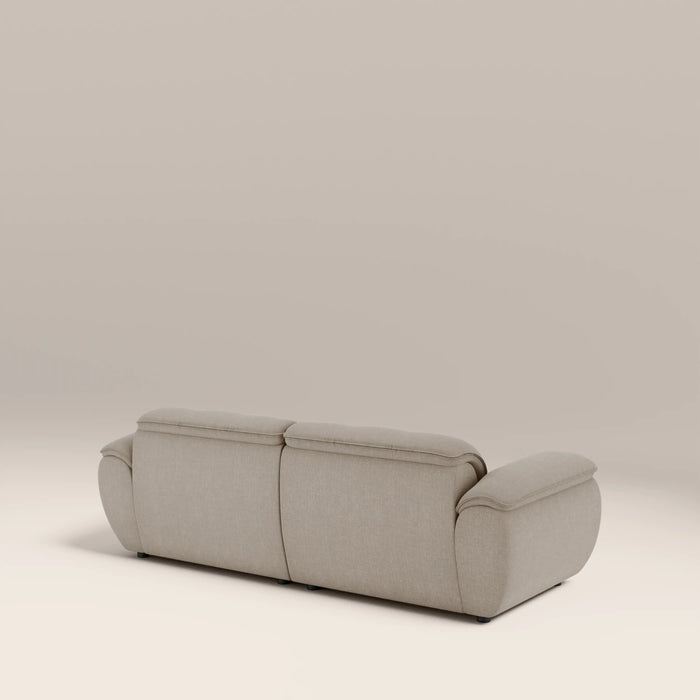 Bamba 2 Seater Sofa | Pebble Grey Velvet Chenille