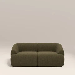 Malmo 2 Seater Sofa | Olive Green Velvet Chenille