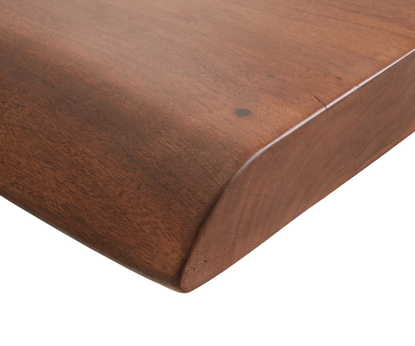 Dining Table Olympus Live Edge 300cm Acacia Wood Brown Spider Frame Steel 55mm Top