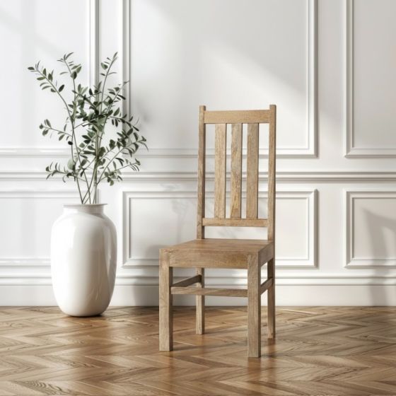 Acre & Artisan Oak Stain Solid Wood Dining Chair