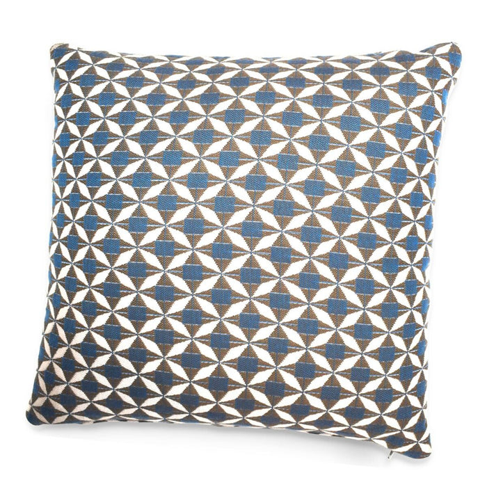 Pair of Outdoor Sunbrella Fabric Scatter Cushion 43x43cm - Mosaic Blue