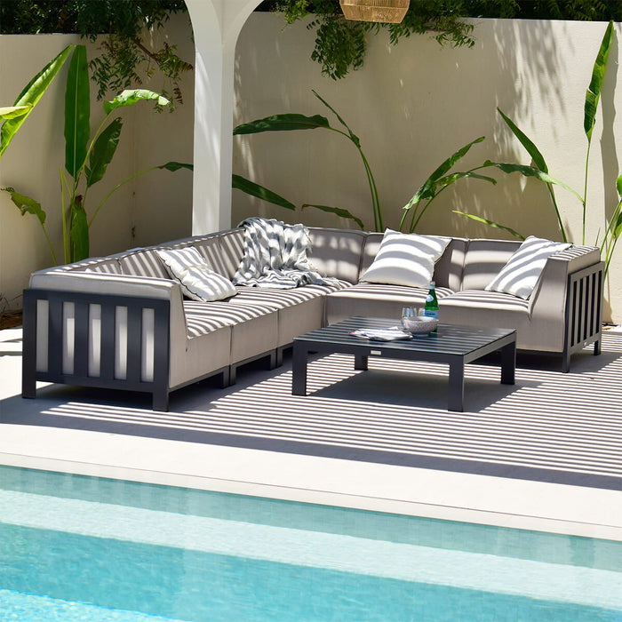 Outdoor Fabric Ibiza Medium Corner Sofa Set With Square Coffee Table