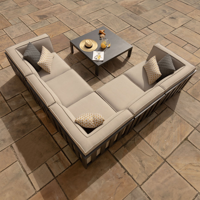 Outdoor Fabric Ibiza Small Corner Sofa Set With Square Coffee Table