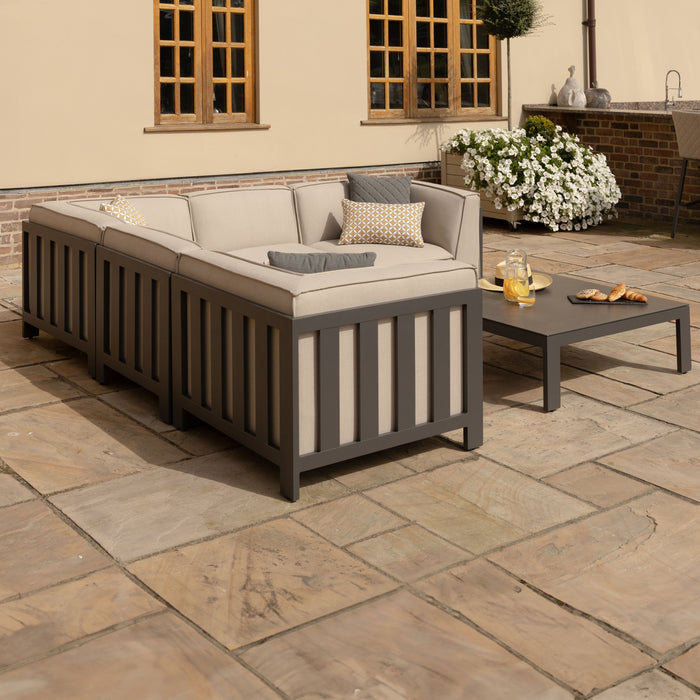 Outdoor Fabric Ibiza Small Corner Sofa Set With Square Coffee Table
