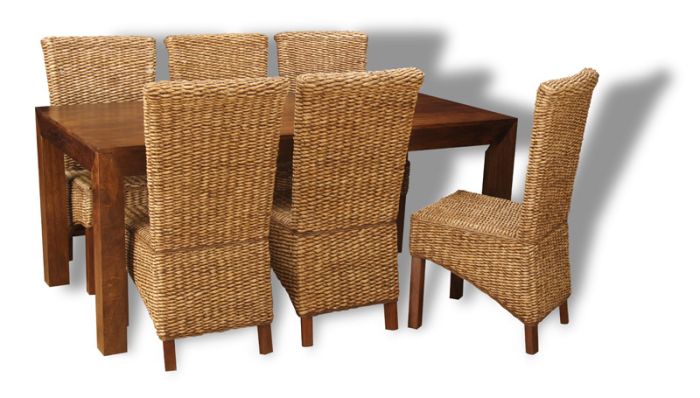 Acre & Artisan Solid Wood 180Cm Dining Table 6 Havana Chairs 3 Styles